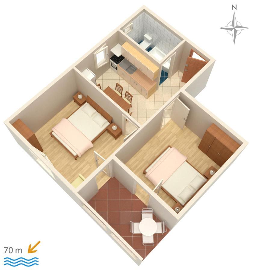 Apartments By The Sea Mandre, Pag - 3084 Kolan Exterior photo